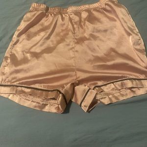 Pink Silk shorts & pink crop top💗